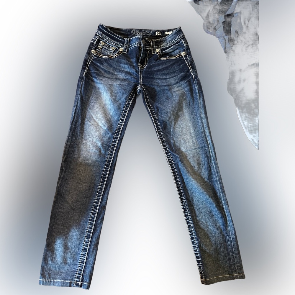 Miss Me Women's Skinny Jeans in Faded Blue Wash